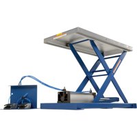 Table élévatrice à ciseaux pneumatique électrique 200 kg, plateforme de chargement fixe, construction en acier au carbone, hauteur maximale 1000 mm