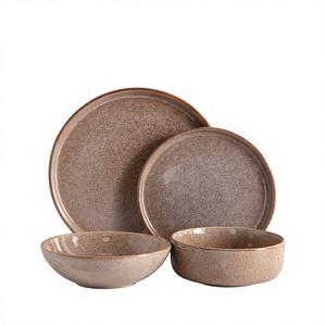 Services de table classiques pour mariage, assiettes en grès vert résistantes à la chaleur, compatibles lave-vaisselle TRESUN - Product Image 1