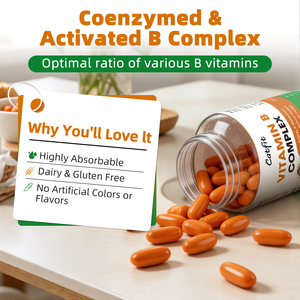 Capsule di Vitamina B Complessa Personalizzate <span class=keywords><strong>per</strong></span> Adulti, Integratore Alimentare <span class=keywords><strong>per</strong></span> il Supporto del Sistema Immunitario e Nervoso, 120 Capsule - Product Image 6