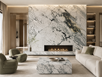 Dalles de marbre Calacatta Monet à veinage spectaculaire pour comptoirs, tables consoles, lavabos en pierre, panneaux muraux décoratifs, dessus de meubles de salle de bain