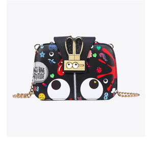 Bolso de Mano con Diseño de Ojos Grandes de Dibujos Animados, Bolso Cuadrado de Diseñador, Bolso Cruzado para Mujer - Product Image 1