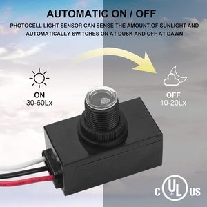 Sensor de fotocélula para exteriores, luz de poste de ojo con cable duro, Control de resistencia eléctrica, Senso DE LUZ DE fotocélula - Product Image 6