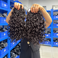 Extensions de cheveux humains indiens bruts bouclés des Caraïbes, mèches non traitées