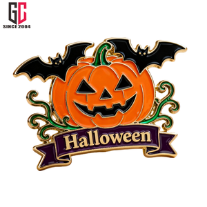 12 yıl fabrika özel Metal emaye cadılar bayramı emaye pimleri pazarlama promosyonlar için Premium çinko alaşım emaye rozetleri - Product Image 5