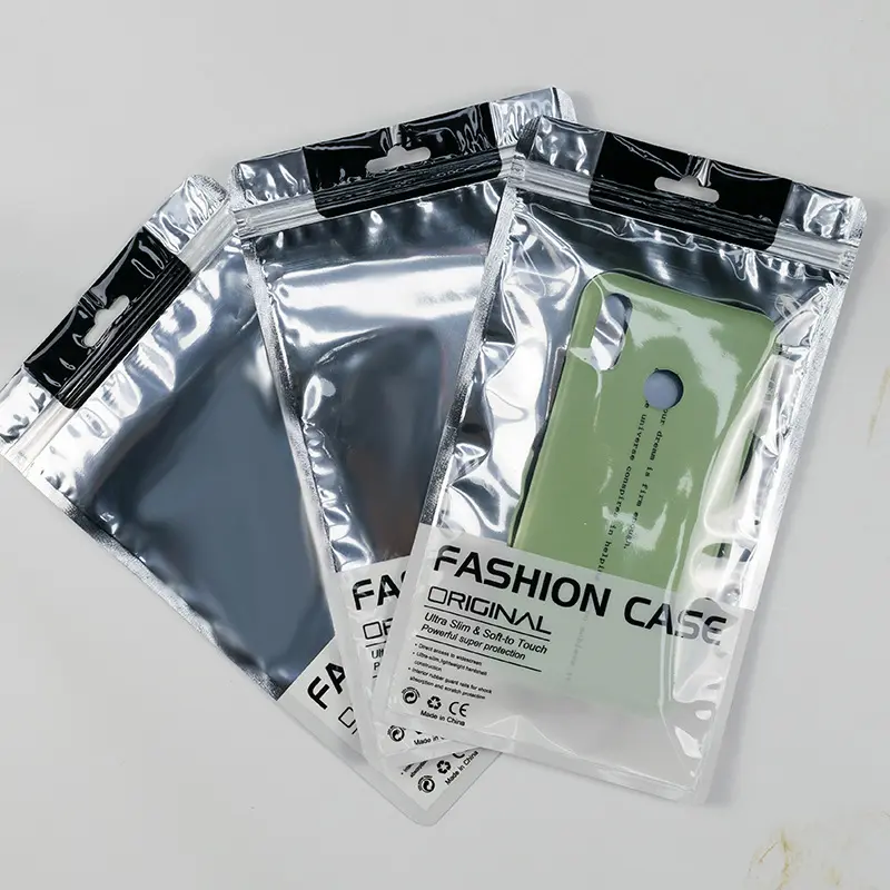 Custom Printing Transparent Bag Phone Case Zipper Plastic Mobile Phone Case Packaging Bag