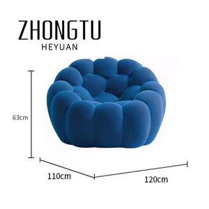 Sillón de tela de terciopelo de lino con burbujas verde gris púrpura personalizado para muebles del hogar sala de estar dormitorio perezoso para niños al aire libre - Product Image 6