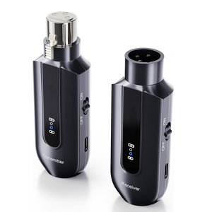 Professional UHF <strong>Wireless</strong> Mics System <strong>Transmitter</strong> and Receiver Wired to <strong>Wireless</strong> Microphone <strong>XLR</strong> <strong>Transmitter</strong> Adapter - Product Image 1