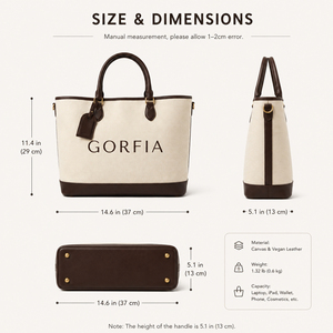 Bolsa de Mano de Lona para Mujer, con Ribete de Cuero PU, Gran Capacidad, Bolso de Hombro Casual para Trabajo y Compras, Logotipo Personalizado, Venta al Por Mayor - Product Image 5