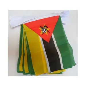 Bán buôn bán hàng nóng mozambique mozambican Bunting chuỗi cờ 5.5 ''x 8'' cắt tỉa nóng cho trang trí chiến dịch quốc gia