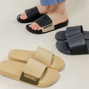 Diseñador personalizado impreso diapositivas zapatillas EVA suave <span class=keywords><strong>playa</strong></span> dormitorio diapositivas Unisex Hotel zapatillas Chanclas zapatillas para los hombres - Product Image 1