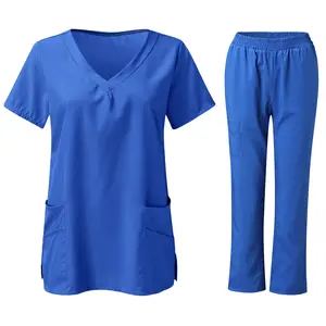AI-MICH nouveau Style automne hiver Polyester rayonne Spandex infirmières gommage ensemble uniforme conceptions à la mode hôpital médical