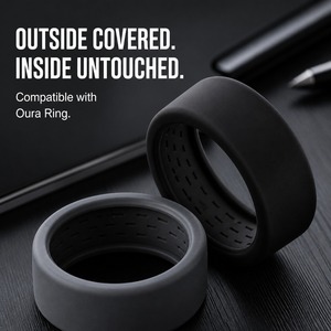 เคสซิลิโคน Oura Ring 5/4 Galaxy Ring RingConn Ultrahuman สีเทาเข้ม-ดำ สำหรับปกป้องสมาร์ทริง ดีไซน์ทันสมัย เหมาะสำหรับผู้ชายทำงาน - Product Image 5