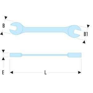 Facom-ประแจ31.6X7 'บางพิเศษ' เมตริก-ประแจ3148510969985ประแจปลายเปิด - Product Image 2