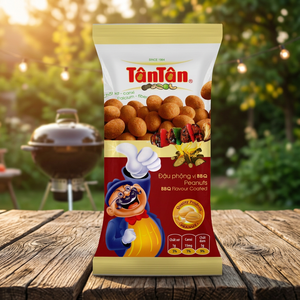 Arachides enrobées au goût barbecue, directement de l'usine, pour les grossistes en produits alimentaires, avec une assaisonnement barbecue savoureux et un prêt à consommer pratique. - Product Image 1