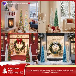 Árbol de Navidad Plegable de 150cm/5FT al por Mayor con Luces LED Preinstaladas <span class=keywords><strong>y</strong></span> Adornos de Estrellas para Pedidos al por Mayor - Product Image 4