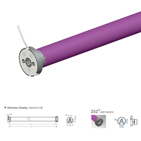 Motor Tubular para Persianas Enrollables de 25 mm, Motorizado, con Apertura hacia Arriba y hacia Abajo, Motor para Persianas Enrollables con Wifi TUYA