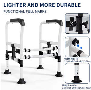 Barre di Sicurezza <span class=keywords><strong>per</strong></span> WC JINDA Regolabili in Altezza, Capacità 150kg, Design Moderno Pieghevole <span class=keywords><strong>per</strong></span> Uomini e Anziani - Product Image 4