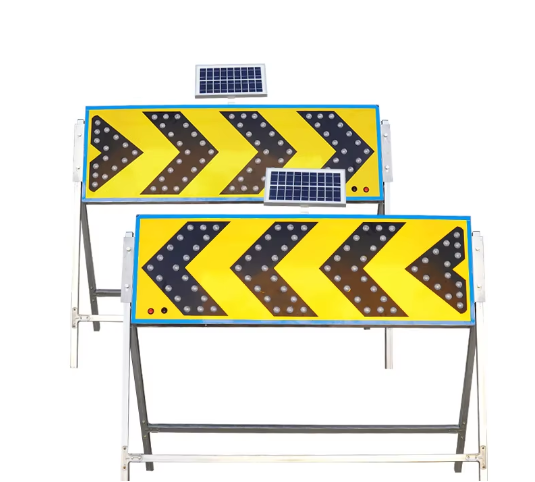 Solar LED Directional Chevron Sign Flashing Warning Arrow Board for Road Work Traffic Control