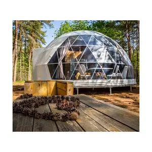 Tenda Hotel Mewah Glamping Hutan Luar Ruangan Rumah Kubah Berkemah untuk Dijual
