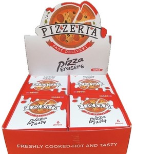 Borrador de <span class=keywords><strong>Pizza</strong></span> 3D, Mini Borrador de Goma Suave, Artículo de Papelería Novedoso para Niños, Útiles Escolares - Product Image 1