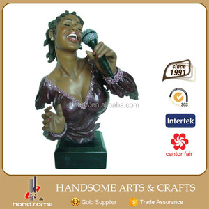 20 Inch Resin Black Singer Jazz Figurines Musician Statues - Product Image 3