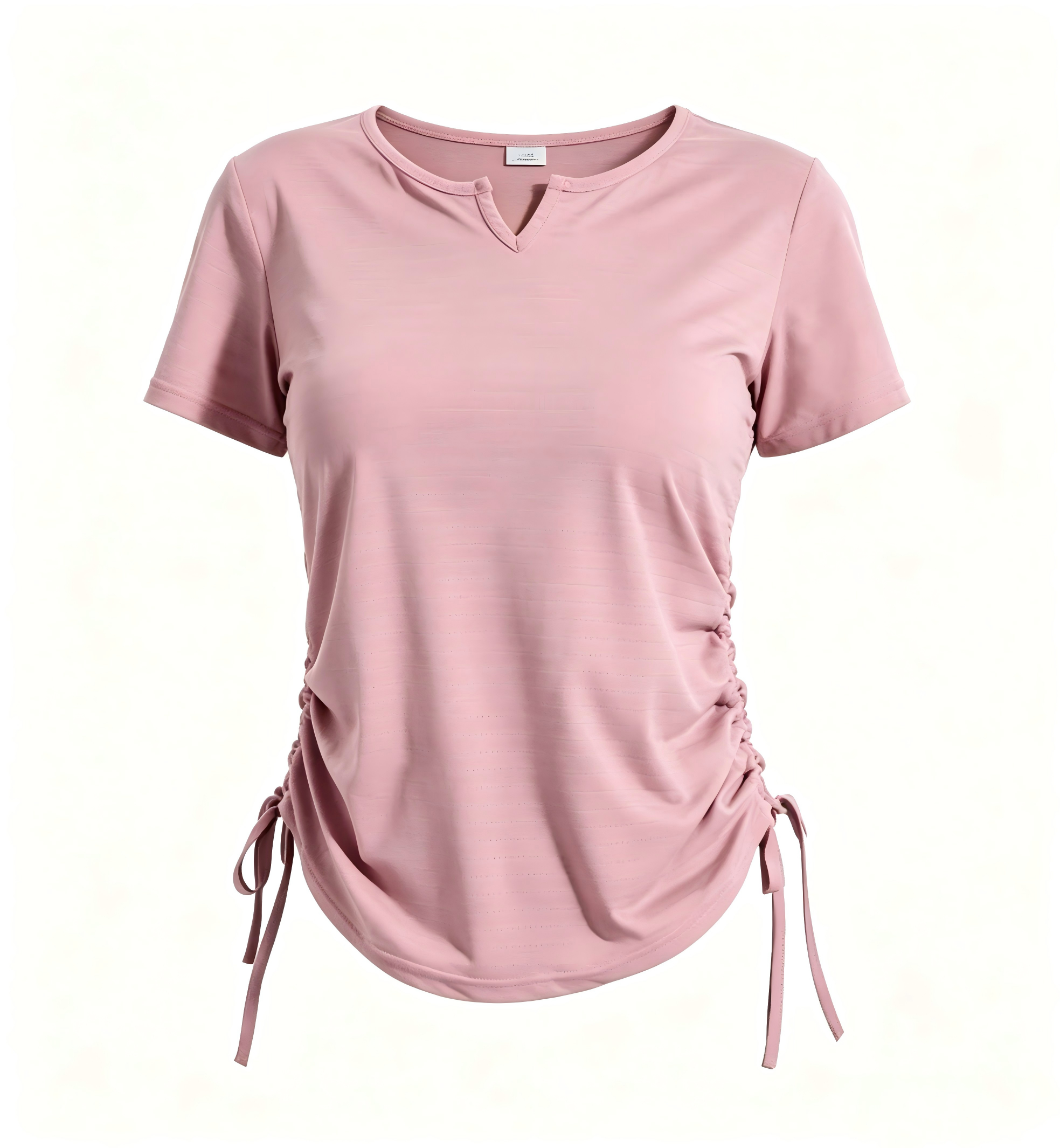 Customized women's curved hem short sleeved yoga top, high elasticity, quick drying, breathable plus size sports fitness T-shirt
