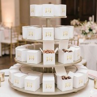 Boîtes à dragées de mariage en gros, emballées à plat, prix bas