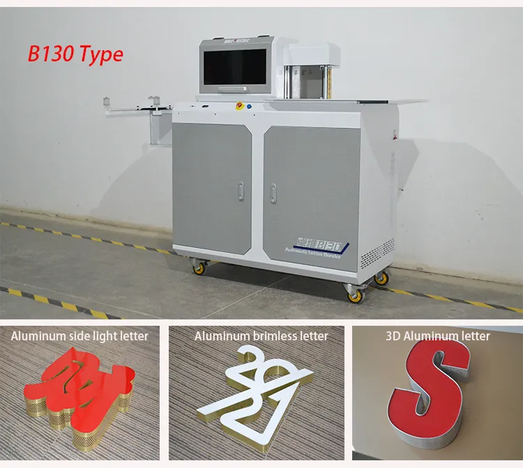 Hoge Kosten Prestatie 130Mm Platte Aluminium Spoel Led Letter Making Machine