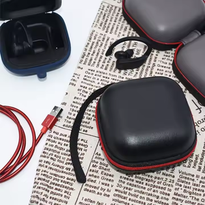 Bolsa de almacenamiento de cuero portátil para auriculares, Cable de datos para auriculares, bolsa con cremallera multifuncional para <span class=keywords><strong>Beats</strong></span> <span class=keywords><strong>Powerbeats</strong></span> <span class=keywords><strong>Pro</strong></span> - Product Image 2