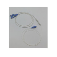 Divisor PLC de Fibra Óptica 1*4 SC/APC/FC/LC G657A, Tubo de Acero Mini de 0.9mm, 2/4/8 Vías, FTTH, Redes 4G, 1260-1650nm, 10.7dB de Inserción