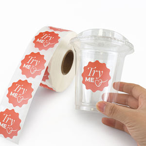 Etiquetas Promocionales Personalizadas con Diseño de Concha, Resistentes a los Rayos UV, para Vasos de Bebidas, Envasado de Bebidas, Supermercados, Cafeterías y Eventos - Product Image 2