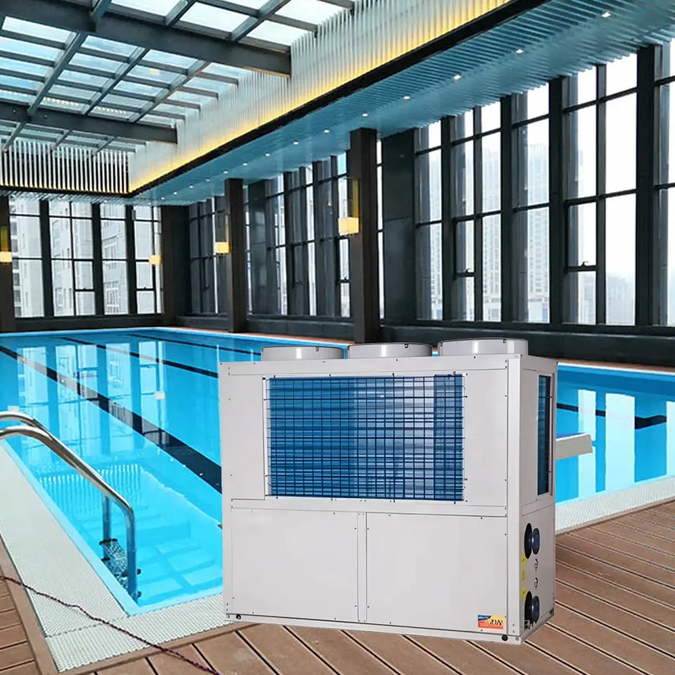 سخان حمام سباحة بحجم 30 كيلو وات 32 كيلو وات بمصدر هواء ومضخة حرارة عمودية R32 لحمامات السباحة