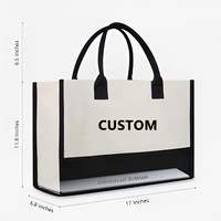 Sac de plage écologique personnalisé avec logo, sac fourre-tout en toile de coton recyclé uni pas cher, sac cadeau monogrammé de Noël, sacs de shopping