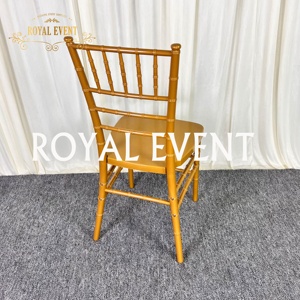 Venta al por mayor de alta calidad Durable apilable PP plástico oro banquete Hotel Tifanny Chiavari boda silla comedor sillas para eventos - Product Image 4