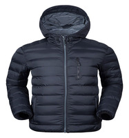 Vente en gros OEM Prix compétitif Veste matelassée chaude pour homme Veste d'hiver noire personnalisée Vêtements de plein air