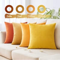 Housse de coussin en velours de luxe 45*45cm personnalisable taie d'oreiller solide tissé maison canapé décoration pour lit chaise canapé hôtel