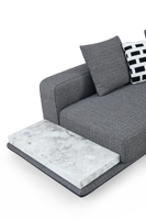 Sofá Seccional Modular de Cuero Genuino de Diseño Italiano Moderno y Minimalista Nova K258, Muebles para Sala de Estar, Gran Venta