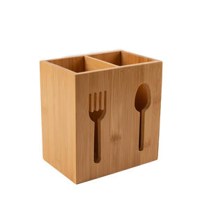 Organisateur en <span class=keywords><strong>bois</strong></span> de bambou Vente en gros Restaurant Cuillère de table Couverts Porte-ustensiles de salle à manger Présentoir de <span class=keywords><strong>cuisine</strong></span> - Product Image 1