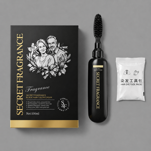 Tinta <span class=keywords><strong>per</strong></span> <span class=keywords><strong>Capelli</strong></span> Monocomponente 100ml Senza <span class=keywords><strong>Ammoniaca</strong></span> e Senza Decolorante, Crema Colorante Permanente Nera <span class=keywords><strong>per</strong></span> <span class=keywords><strong>Capelli</strong></span> Morbidi e Lucenti - Product Image 1