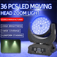 Projecteur LED motorisé 36*10W RGBW 4-en-1 avec zoom, 36x10W Wash Par Can pour bars, discothèques, spectacles et soirées