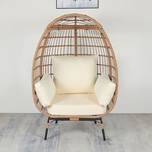 Vente en gros de <span class=keywords><strong>chaise</strong></span> suspendue en rotin et rotin à balançoire simple pour patio extérieur <span class=keywords><strong>hamac</strong></span> avec pieds <span class=keywords><strong>chaise</strong></span> Egg sans suspension pour chambre à coucher - Product Image 4