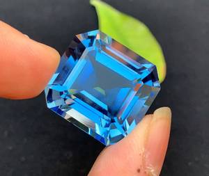 Piedras Preciosas de Aguamarina Natural de Color Azul Marino Intenso, Corte Cojín, Calidad Premium para Exportación, Piedras Sueltas para Joyería - Product Image 4