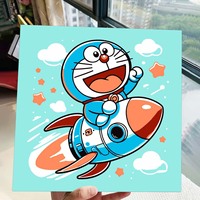 Ensemble de peinture à l'huile pour enfants STAR, paysage de dessin animé, peint à la main, avec impression numérique écologique sur toile - Petite taille