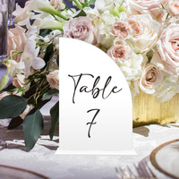 Ychon Élégant Acrylique Table Numéros Vierge Personnalisable Ensemble de Table pour Mariages Fêtes Table Nom Cartes Réception Décoration