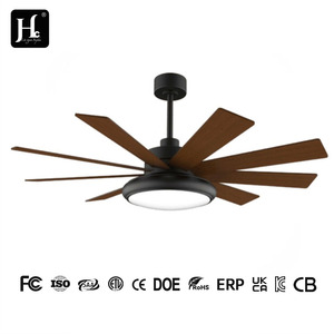 <b>Modern</b> 8 Double Sided Wood Blade Decorative Led <b>Light</b> Remote Control DC <b>Ceiling</b> <b>Fan</b> <b>with</b> <b>Light</b> - Product Image 4