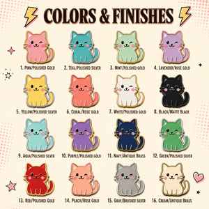 Aimant de réfrigérateur personnalisé en émail, chaton Kawaii, chat noir, chat <span class=keywords><strong>tigré</strong></span>, chat moucheté, en émail dur, métal doré, cadeau mignon pour maman chat - Product Image 3