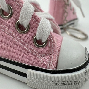 Llavero creativo DIY hecho a mano con diseño de zapatilla <span class=keywords><strong>Converse</strong></span>, mini llavero de lona para regalos de moda - Product Image 3
