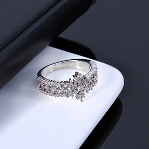 Anillos de Copo de Nieve de Plata de Ley 925 con Vermeil de Oro Premium y Moissanita VVS, Engaste de Tres Puntas, Joyería Hip Hop Iced Out, Pasa el Test de Diamantes - Product Image 5