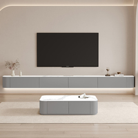 Meuble TV Contemporain et Moderne en Bois, Support Mural pour Salon, Collection 2023, Fabriqué en Chine