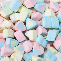 Fabrieksgemaakte Halal Lekkere Gemengde Fruit Smaak Hartvormige Marshmallow Snoepjes